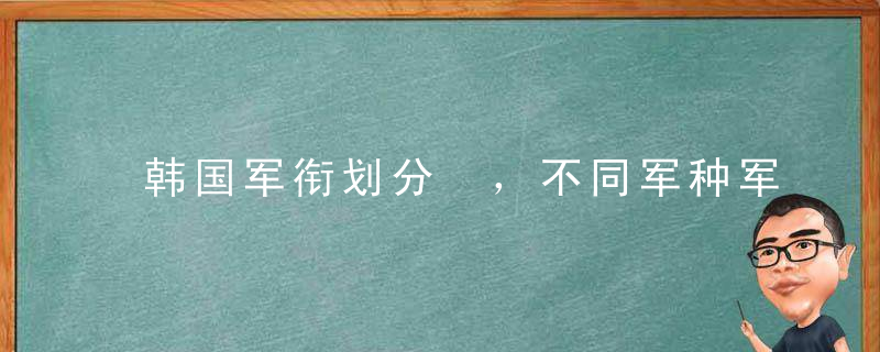 韩国军衔划分 ，不同军种军衔划分